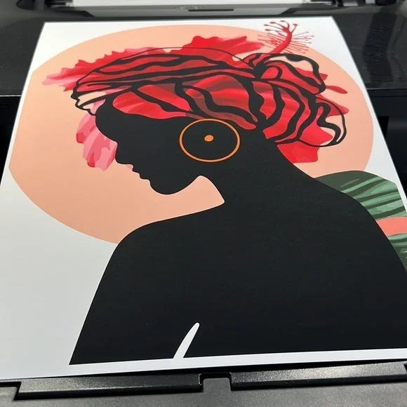 Modern Wall Art Print Tropical Girl Unframed - Picture 17 of 17